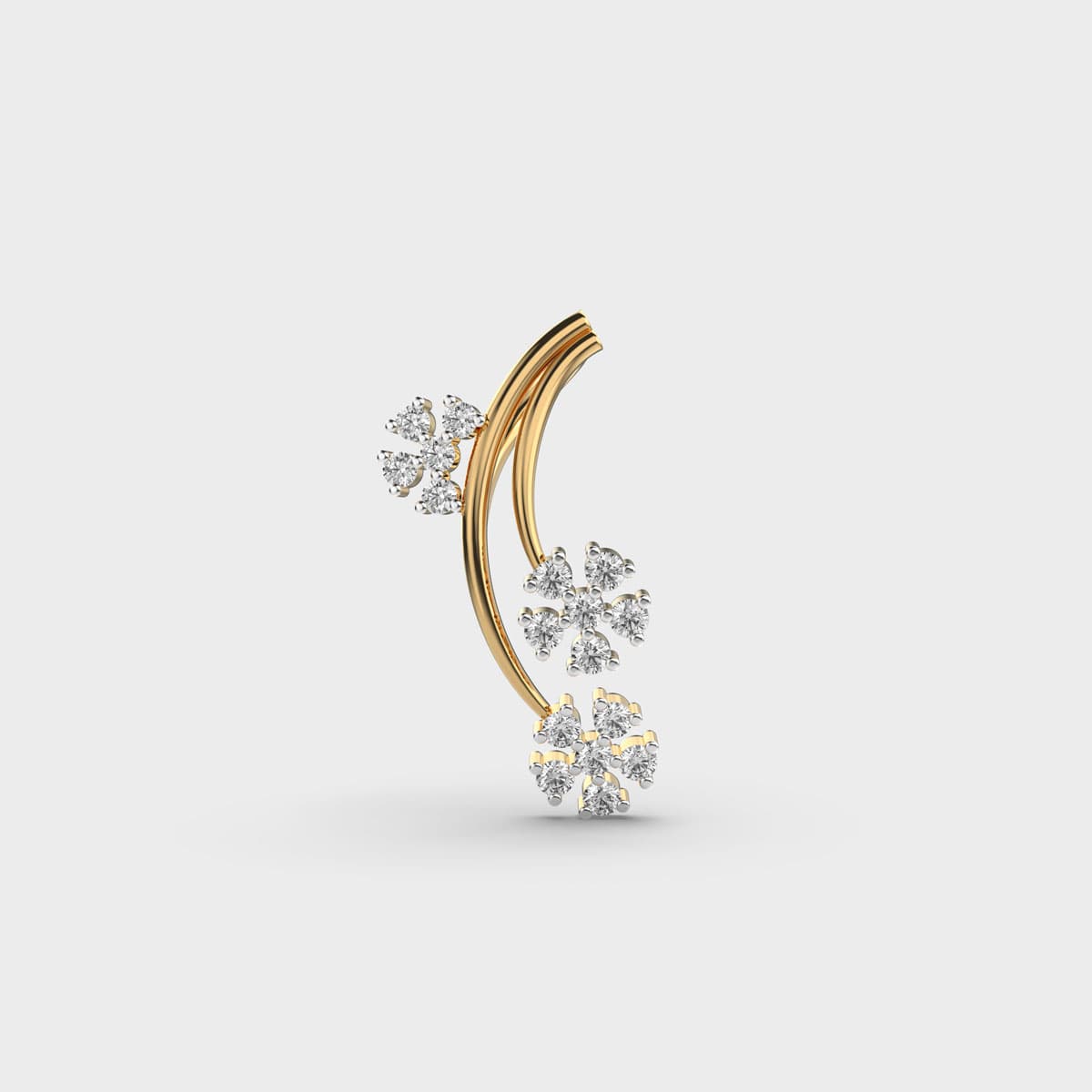 Floralume Diamond Encrusted Pendant Without Chain