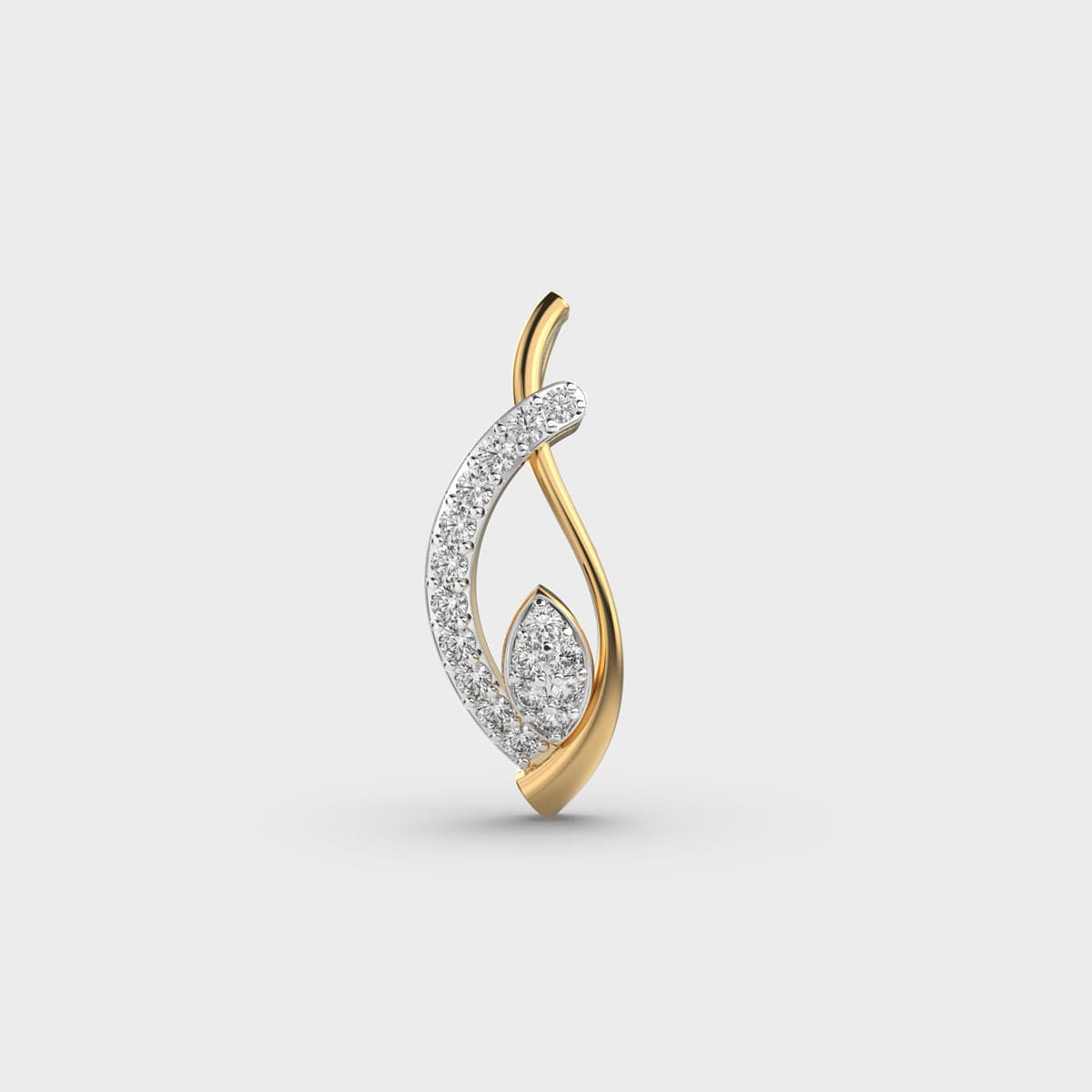 Sunveil Feather Diamond Pendant without Chain