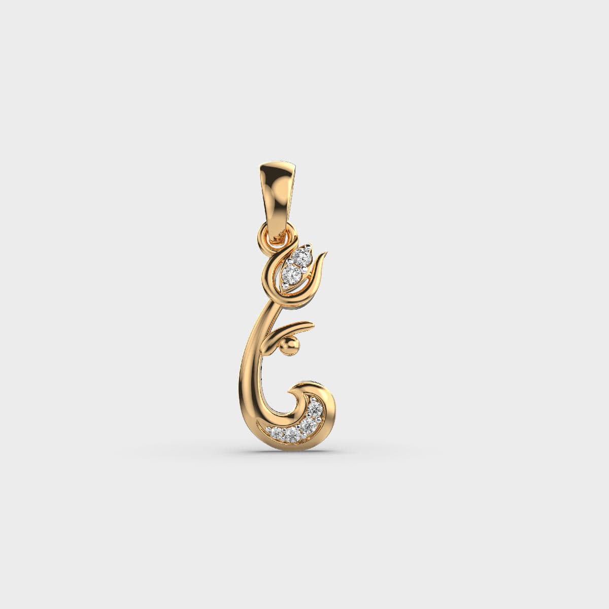 Blissful Ganesha Diamond Pendant (without Chain)