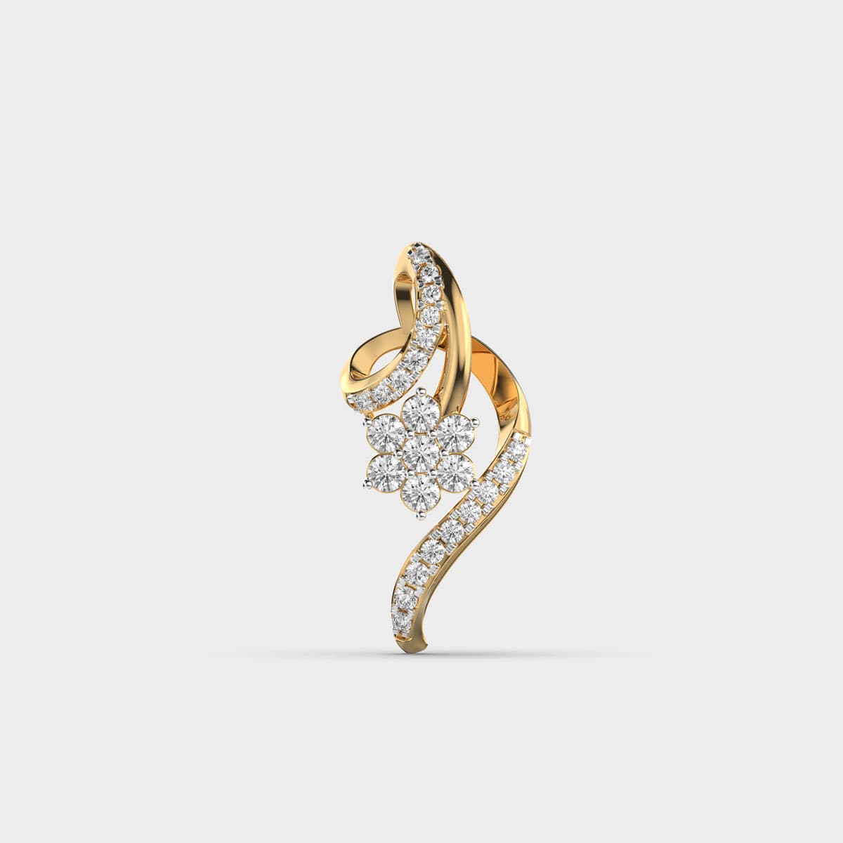 Little Flower Floret Diamond Pendant (Without Chain)