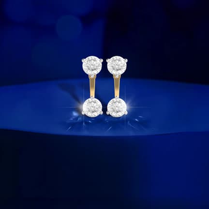 Dropping Glamour Padma Cut Diamond Earrings