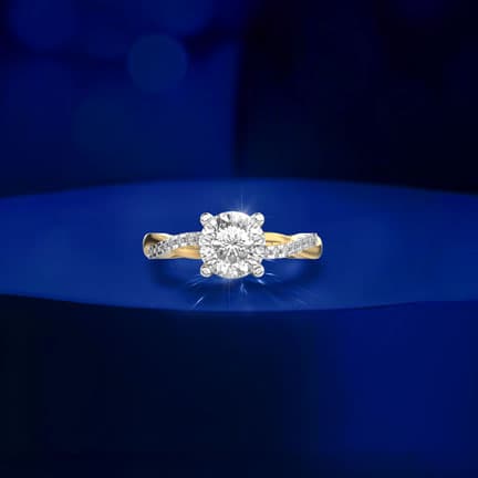 Twisted Curtsy Padma Cut Diamond Ring