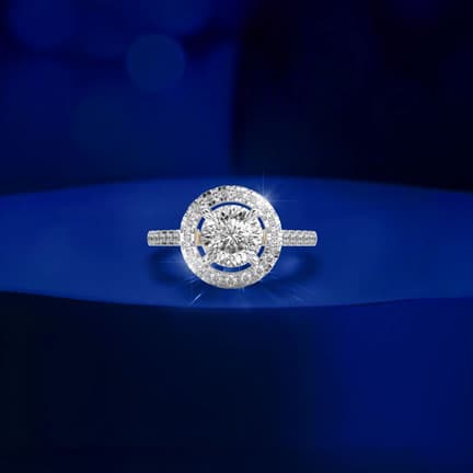 Moon Lotus Padma Cut Diamond Ring