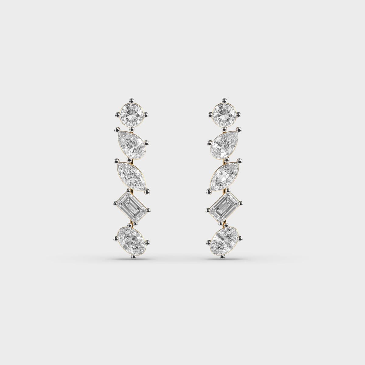 Adeline Mixed Diamond Danglers