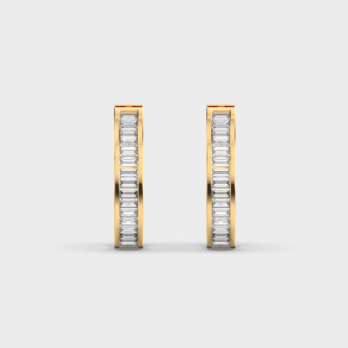 Classic Diamond Emerald Hoops