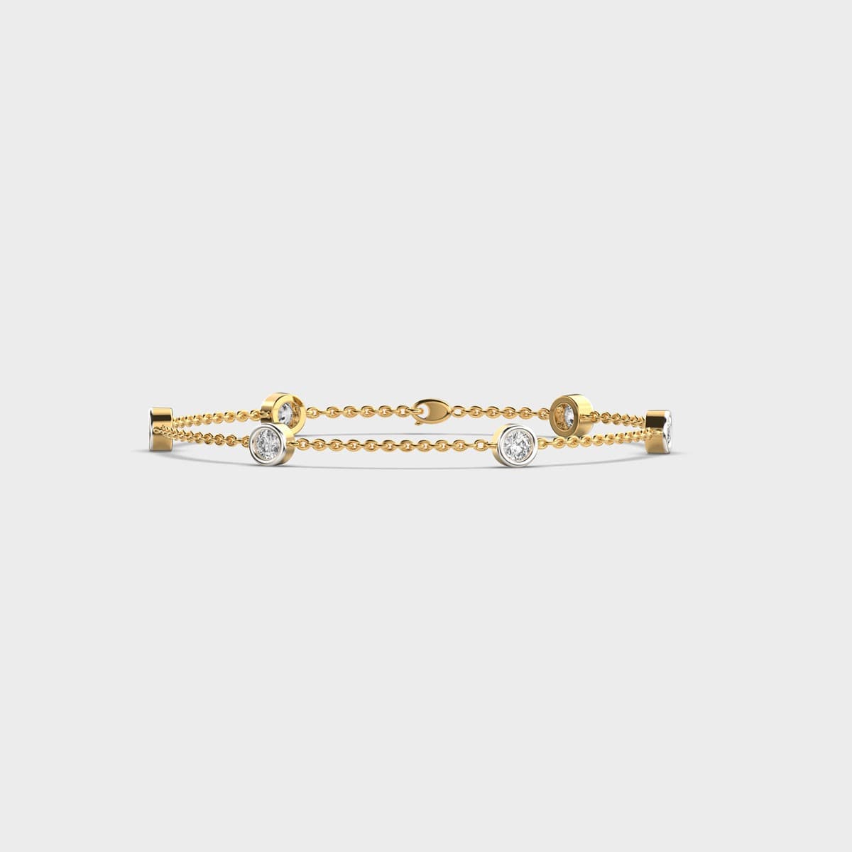 Minimal Celeste Round Diamond Bracelet