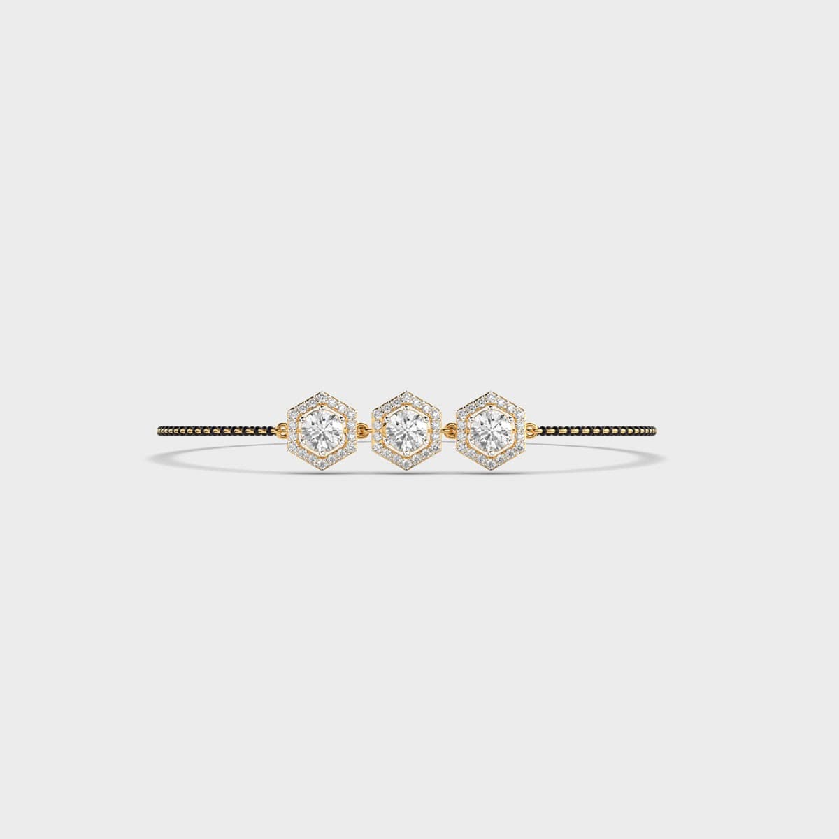 Estelle Three Diamond Mangalsutra Diamond Bracelet