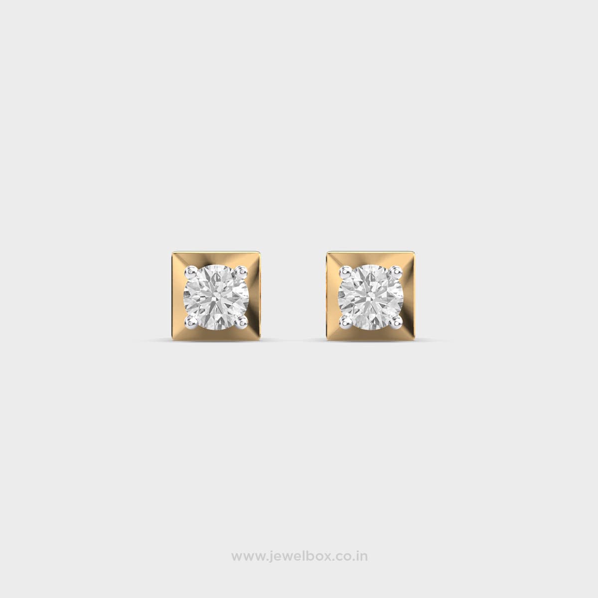 Delicate Round Diamond Ear Studs