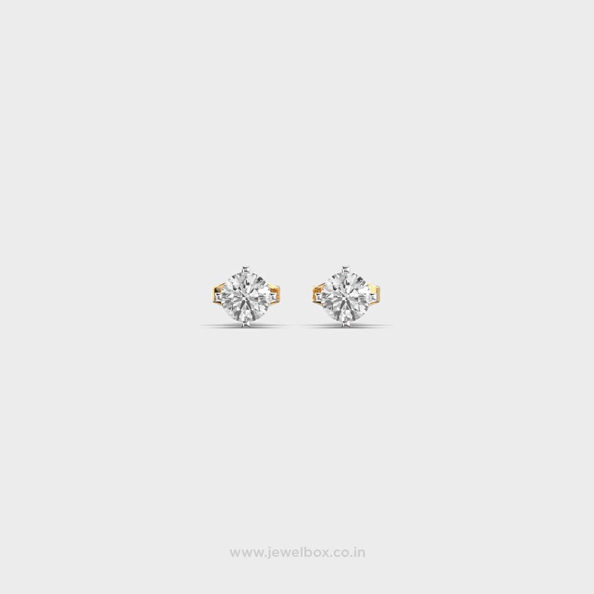 Miniature Round Diamond Ear Studs