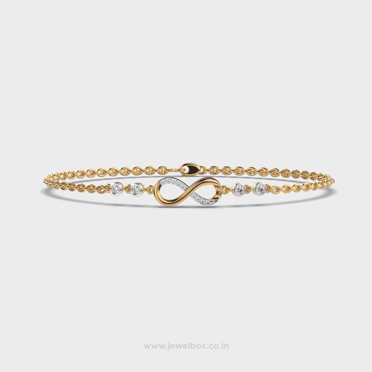 Diamond Encrusted Infinity Bracelet
