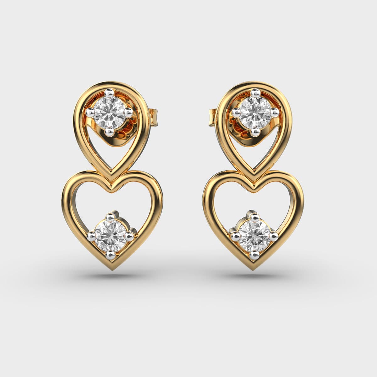 Duo Hearty Affair Diamond Earring