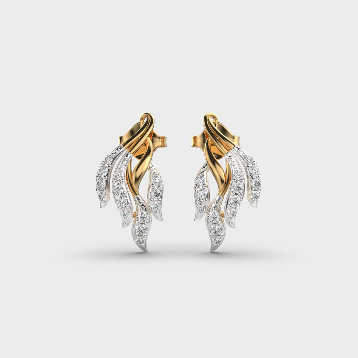 Briget Ribbon Knot Diamond Earrings