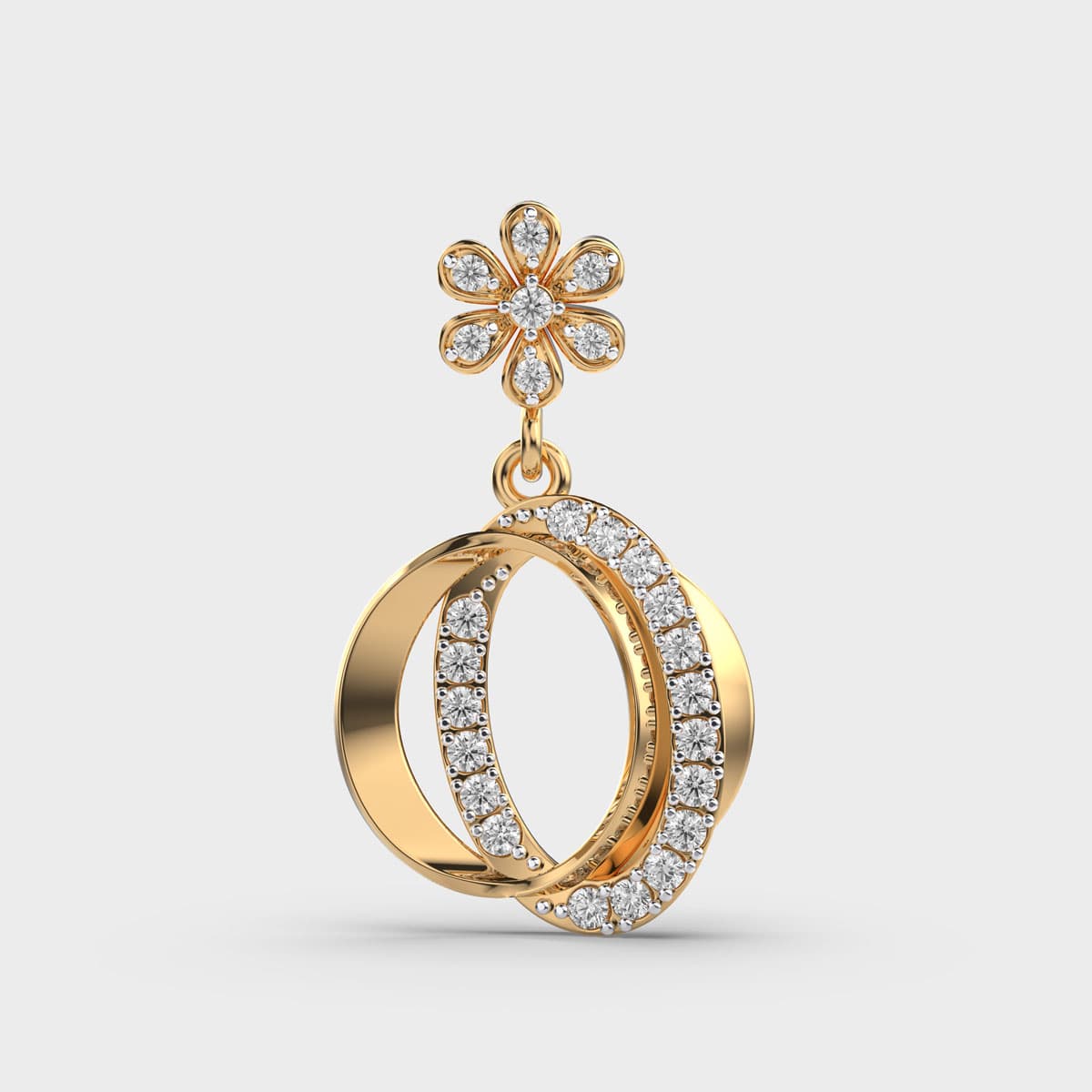 Floral Loop Diamond Pendant