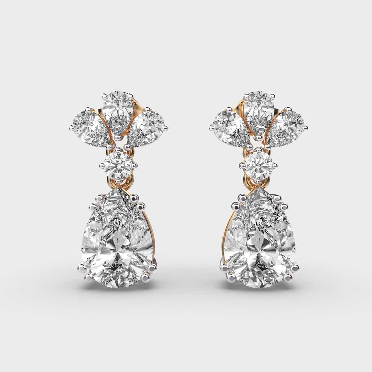 Victoria's Pear Diamond Dangler Earrings