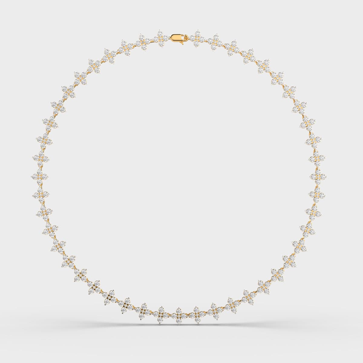 Bloom Of Flower Diamond Necklace