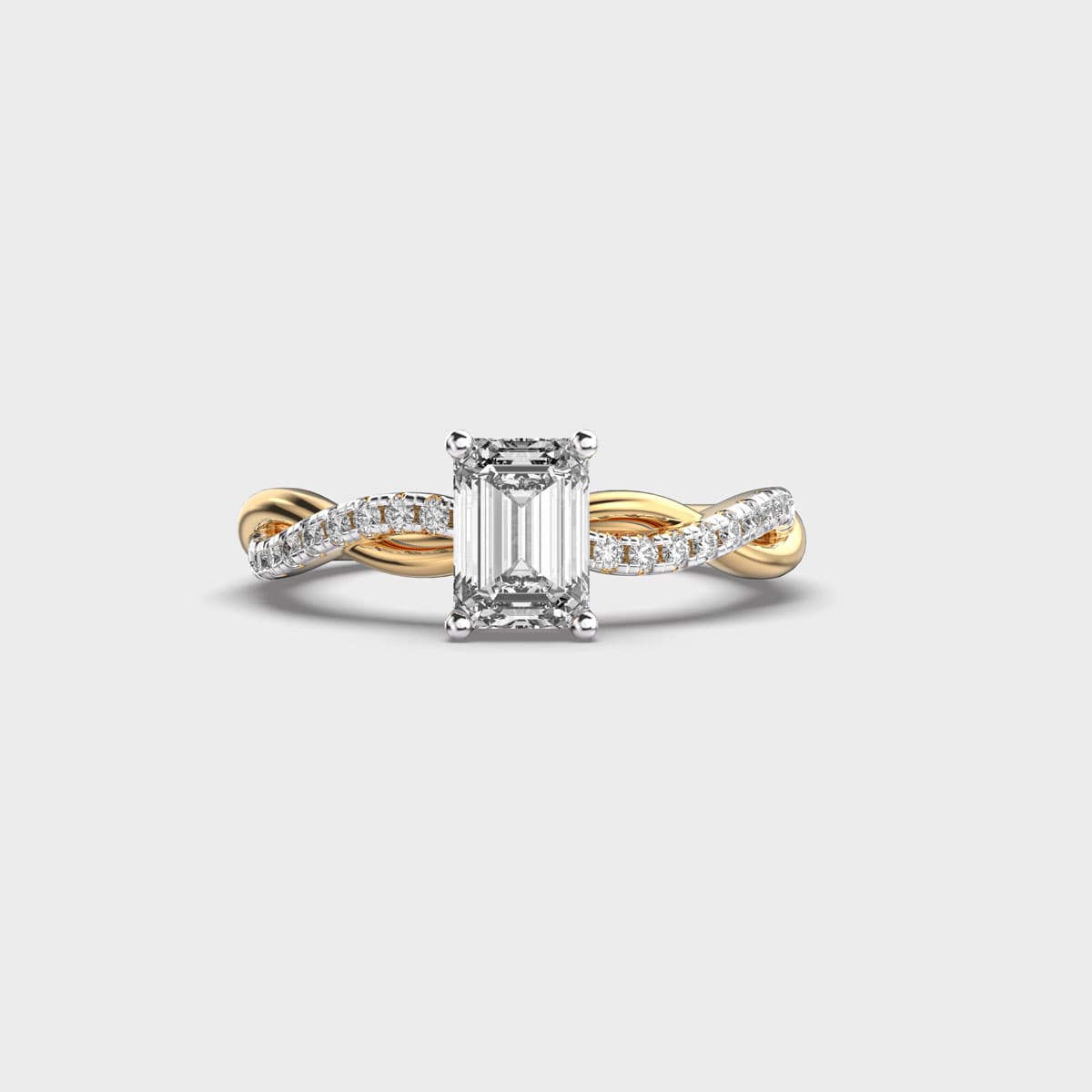 Simple Twist Diamond Ring