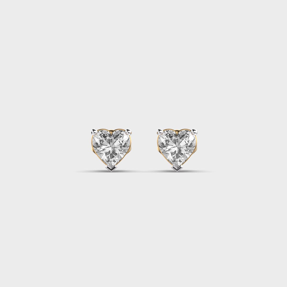 2.2 Carat Heart Solitaire Studs