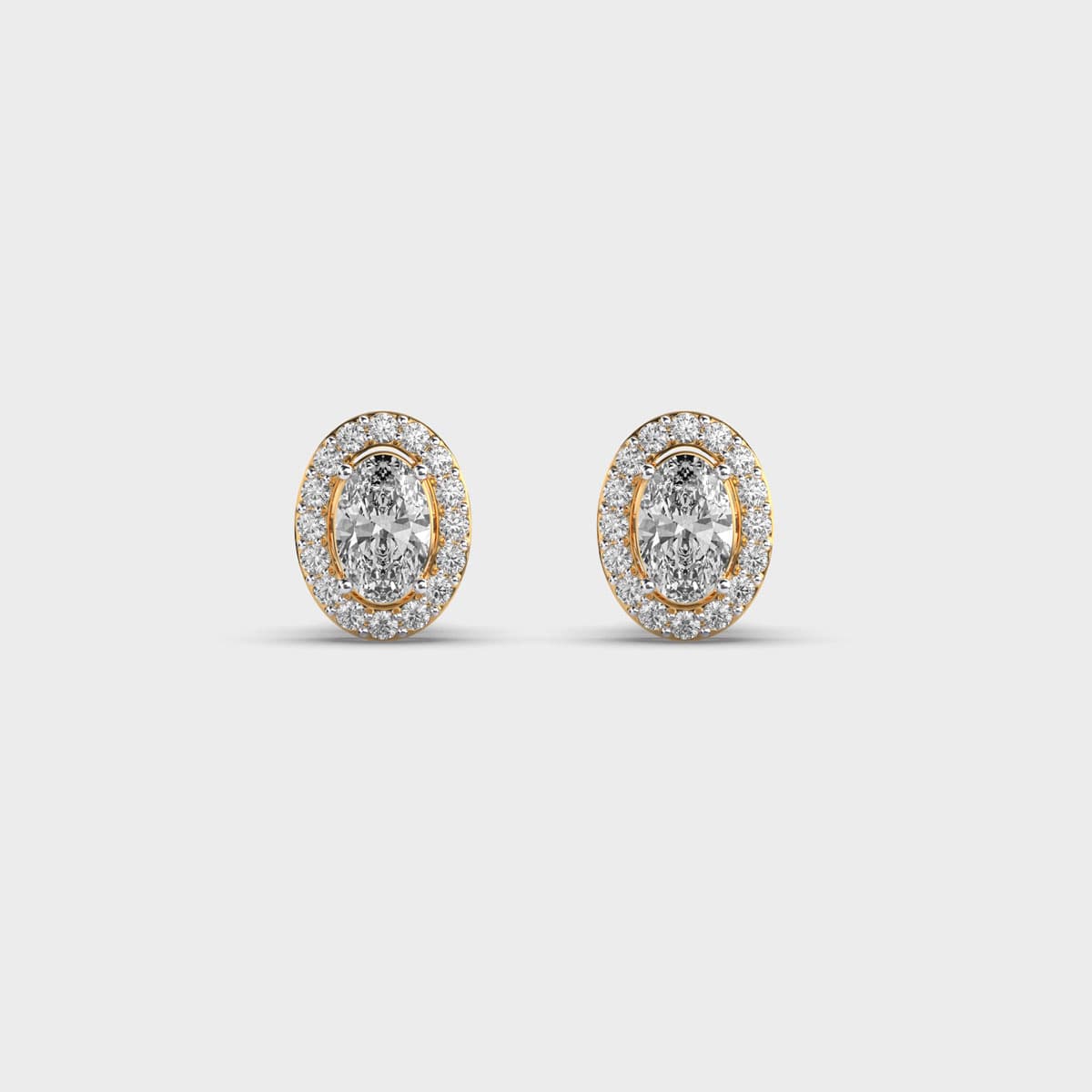 1 Carat Classic Oval Diamond Studs