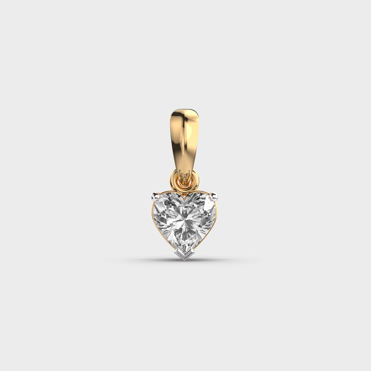 3 Carat Classic Heart Solitaire Pendant(Without Chain)