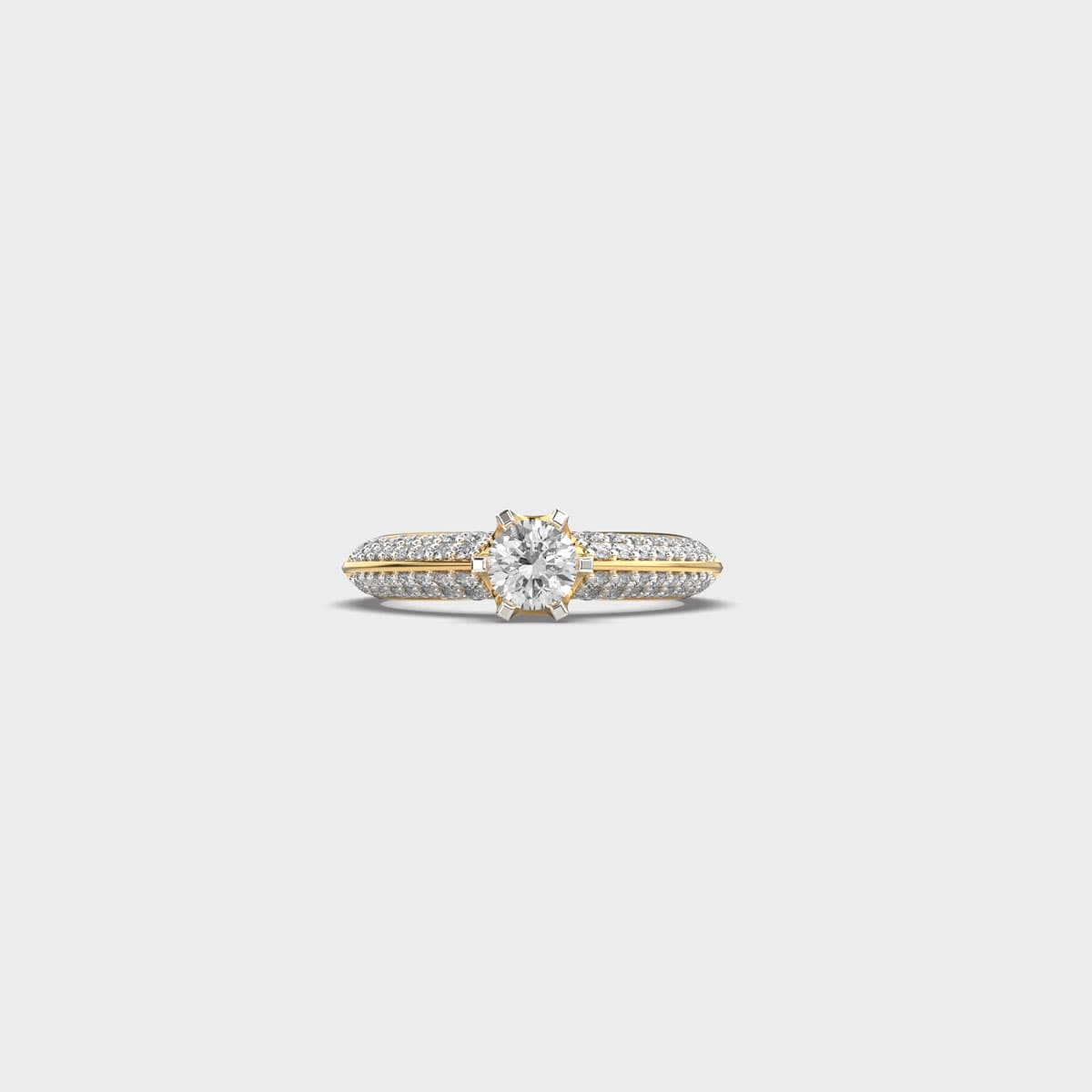 Shimmering Stars Round Diamond Ring