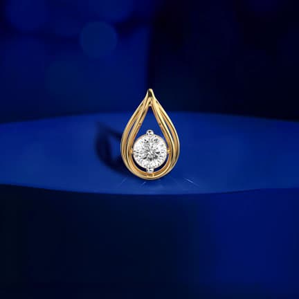 Drops of Rain Padma Cut Diamond Pendant (Without Chain)