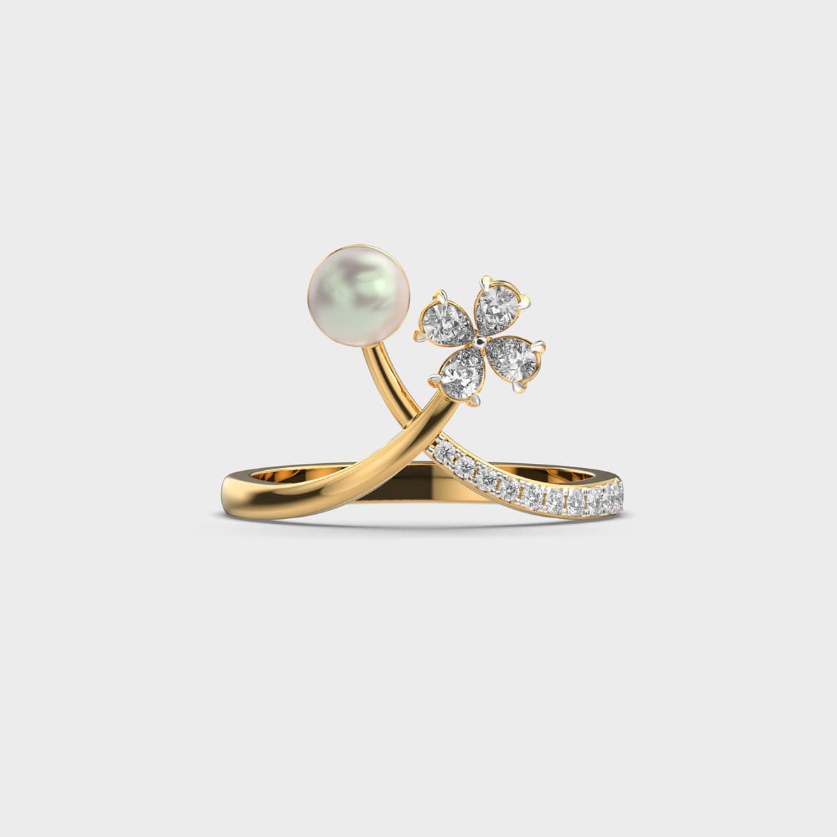 Sussane Pearl Diamond Ring