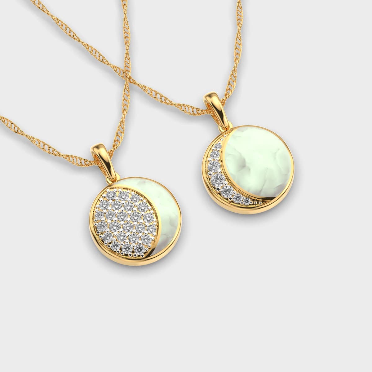 Crescent Moon Reversible Pendant