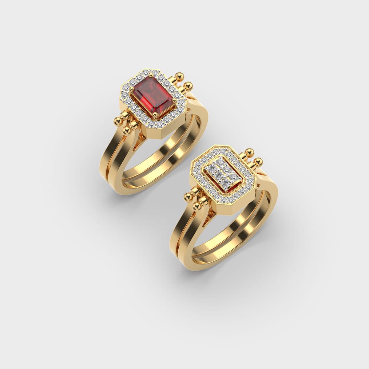 Crimson Reversible Ring