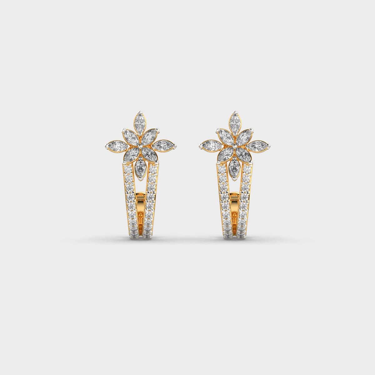 Snowflake Diamond Earrings