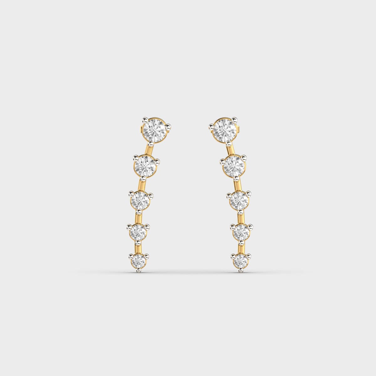 Prism Pear Diamond Ear Studs