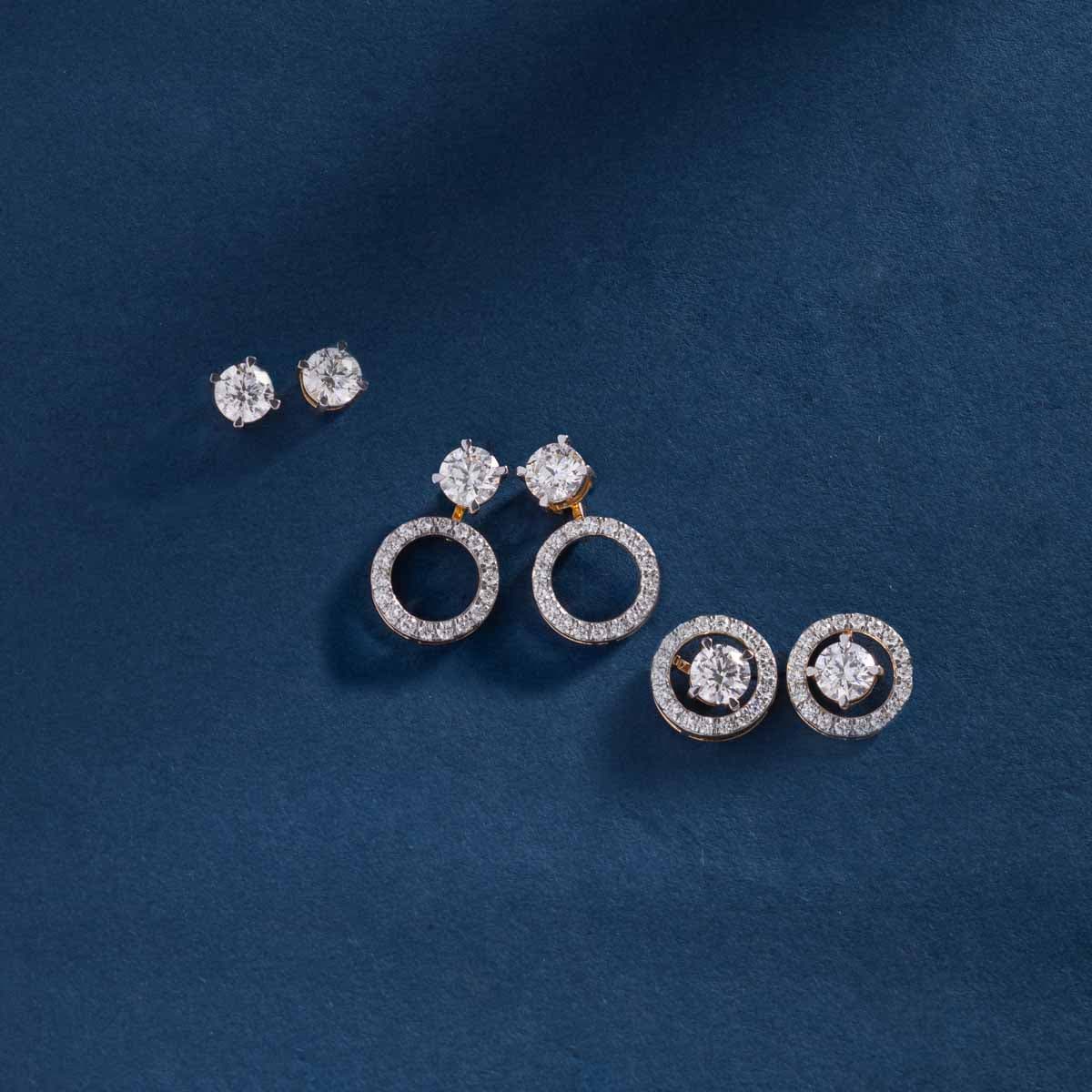 Little Rina Round Diamond Convertible Earrings