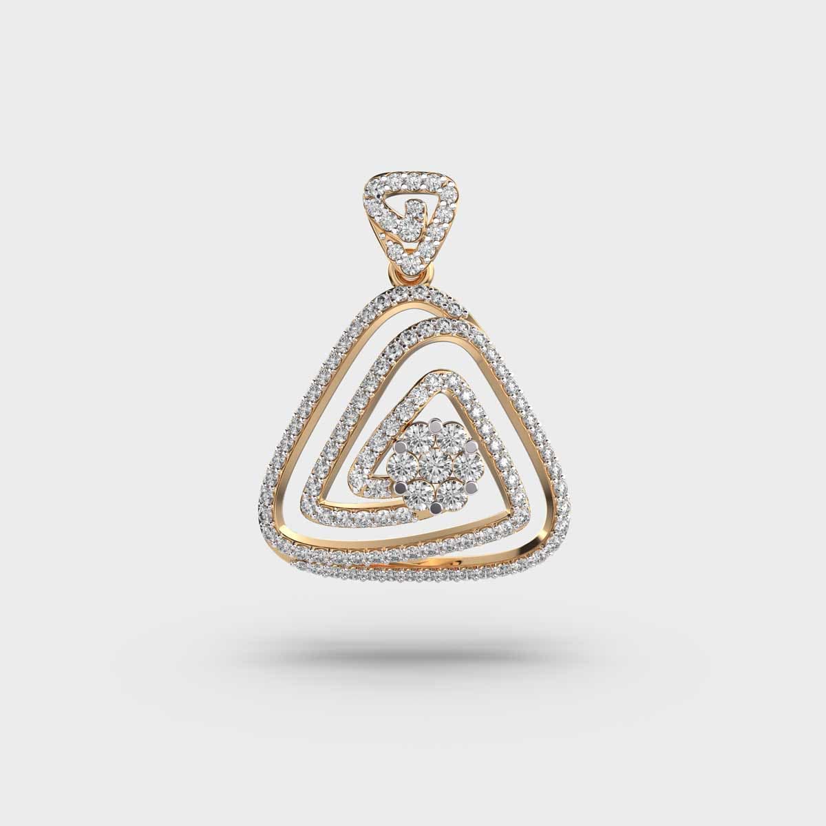 Swirling Beauty Diamond Pendant (Without Chain)