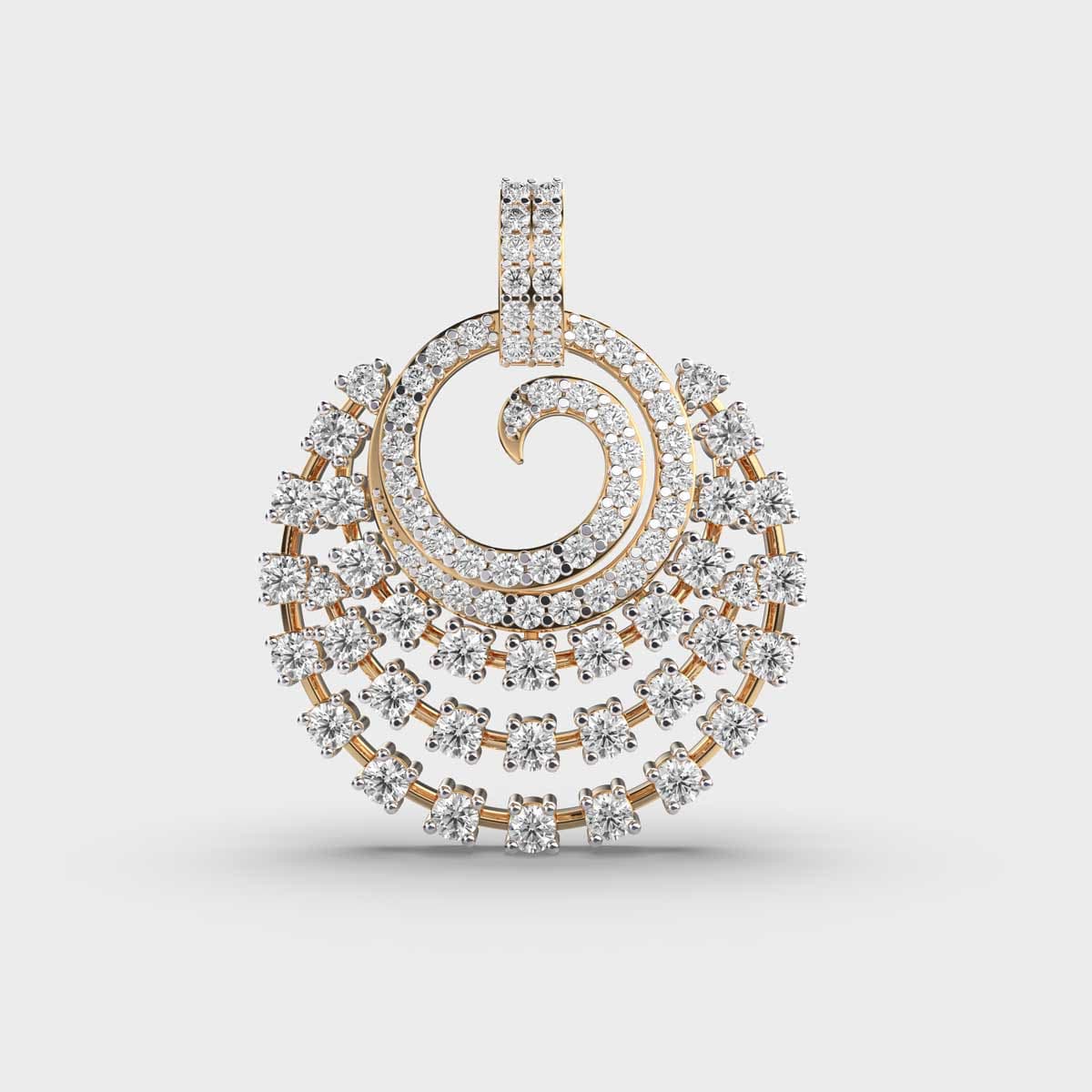 Scintillating Circle Diamond Pendant without Chain