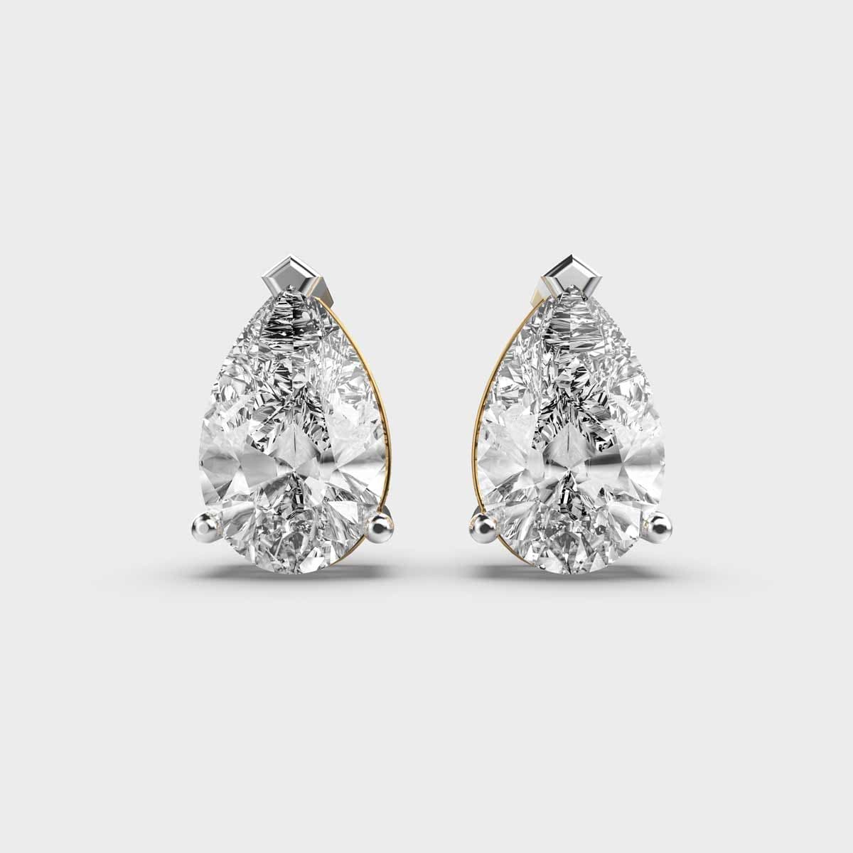 Celeste Celestial Pear Cut Diamond Glow Studs