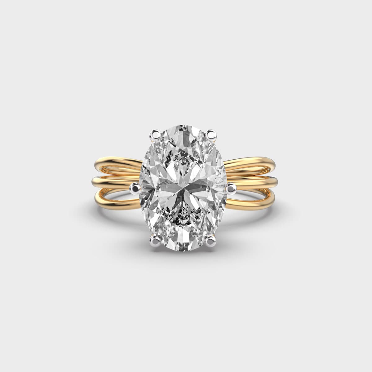 Royal Twist Oval Diamond Ring