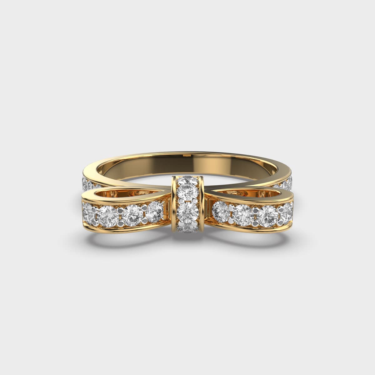 Bow of Love Diamond Encrusted Ring