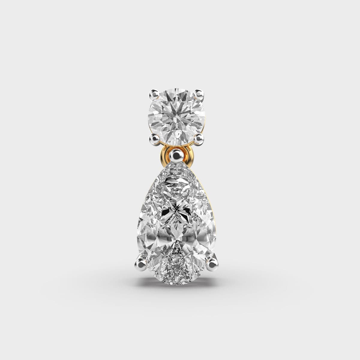 Drops Of Sparkle Pear Cut Solitaire Pendant (Without Chain)