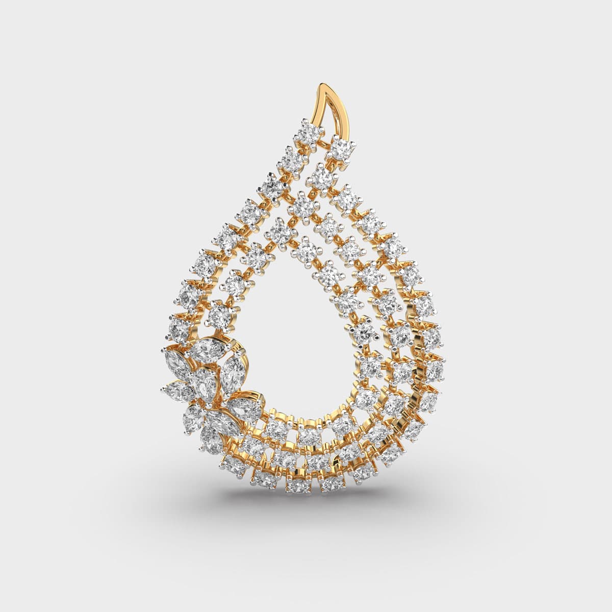 Spring Diamond Tear Pendant without Chain