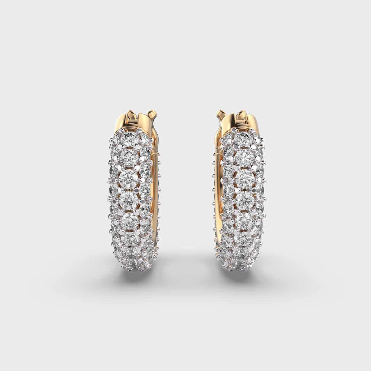 Royal Diamond Encrusted Hoop Earrings