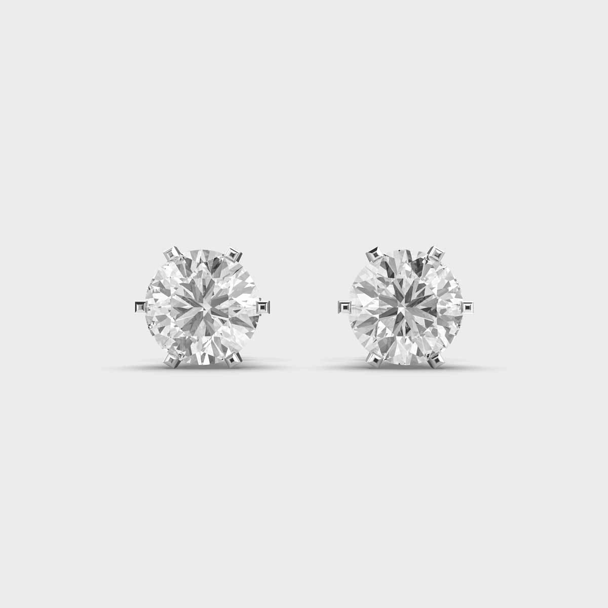 Classic Binevera Diamond Solitaire Studs