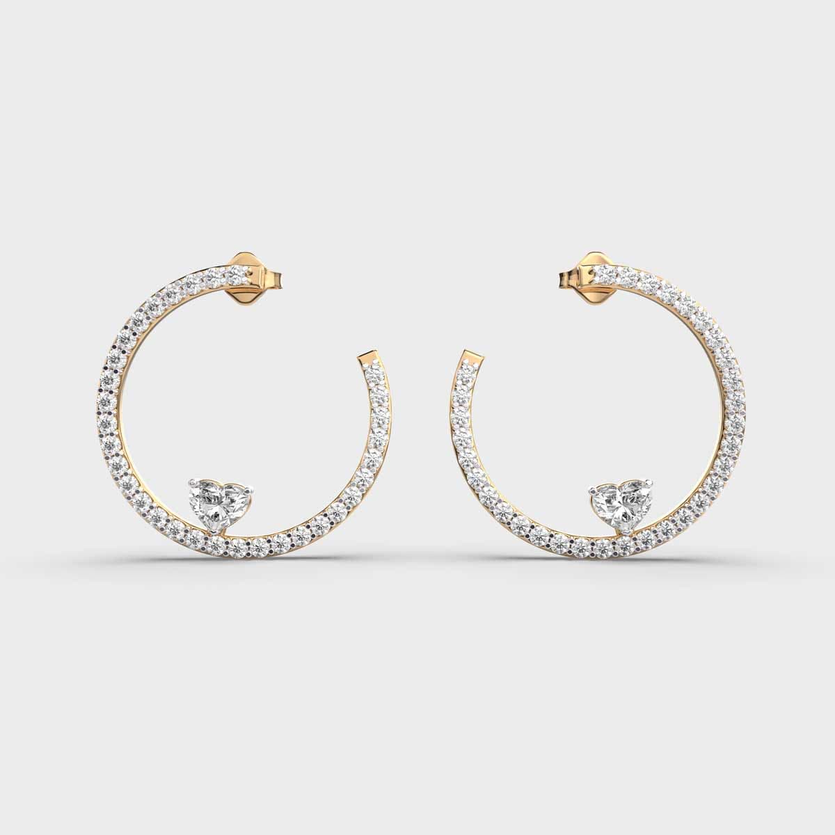 Mary and the Hoop Diamond Encrusted Earrings