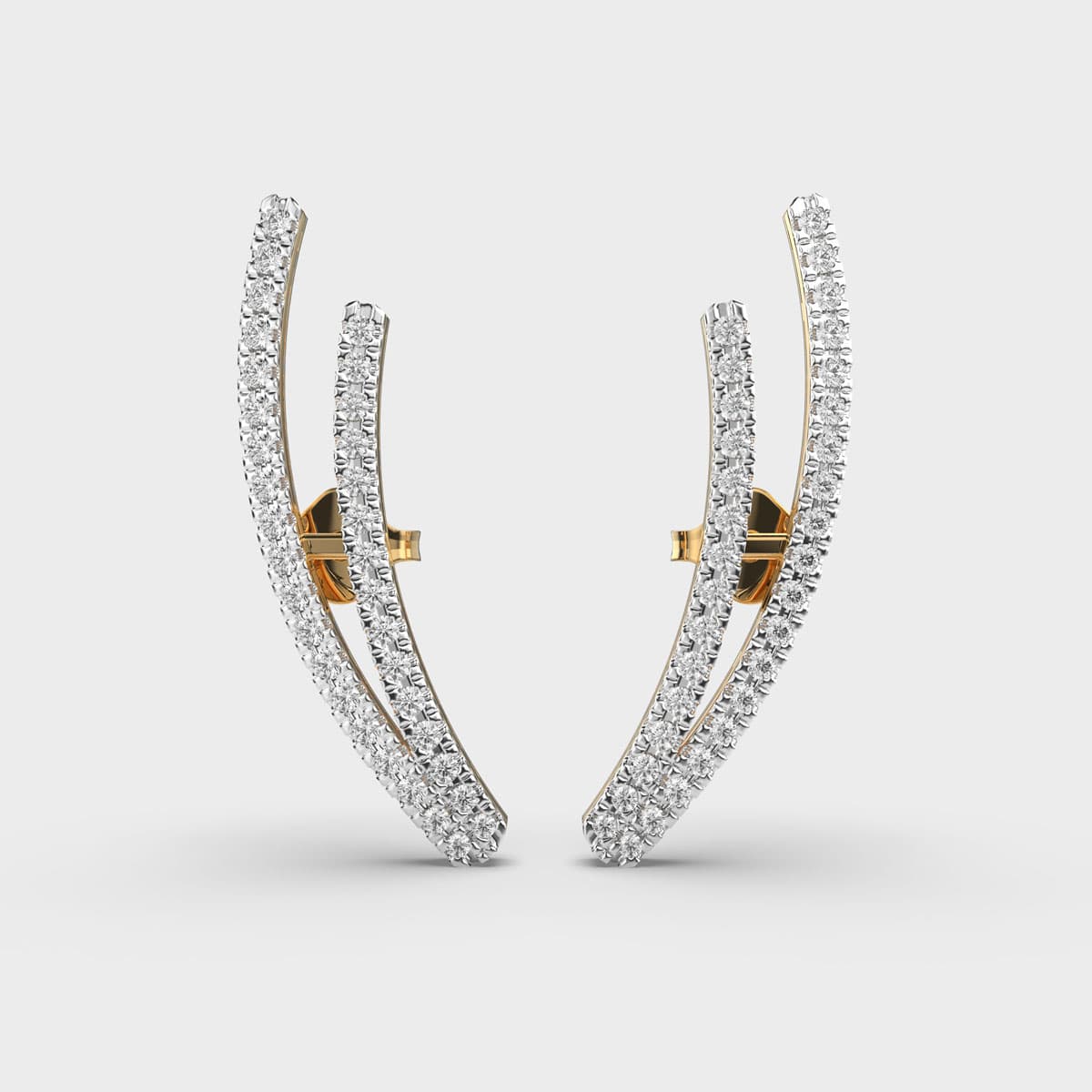 Enchanting Arc Diamond Ear Cuffs
