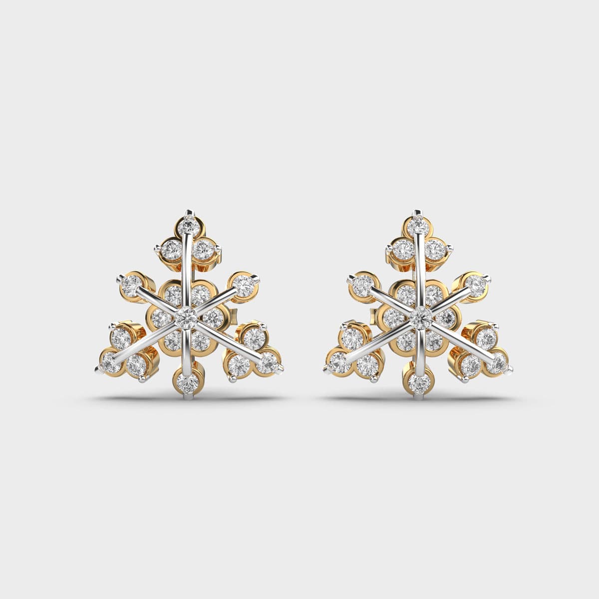 Regal Snowflake Diamond Earstuds