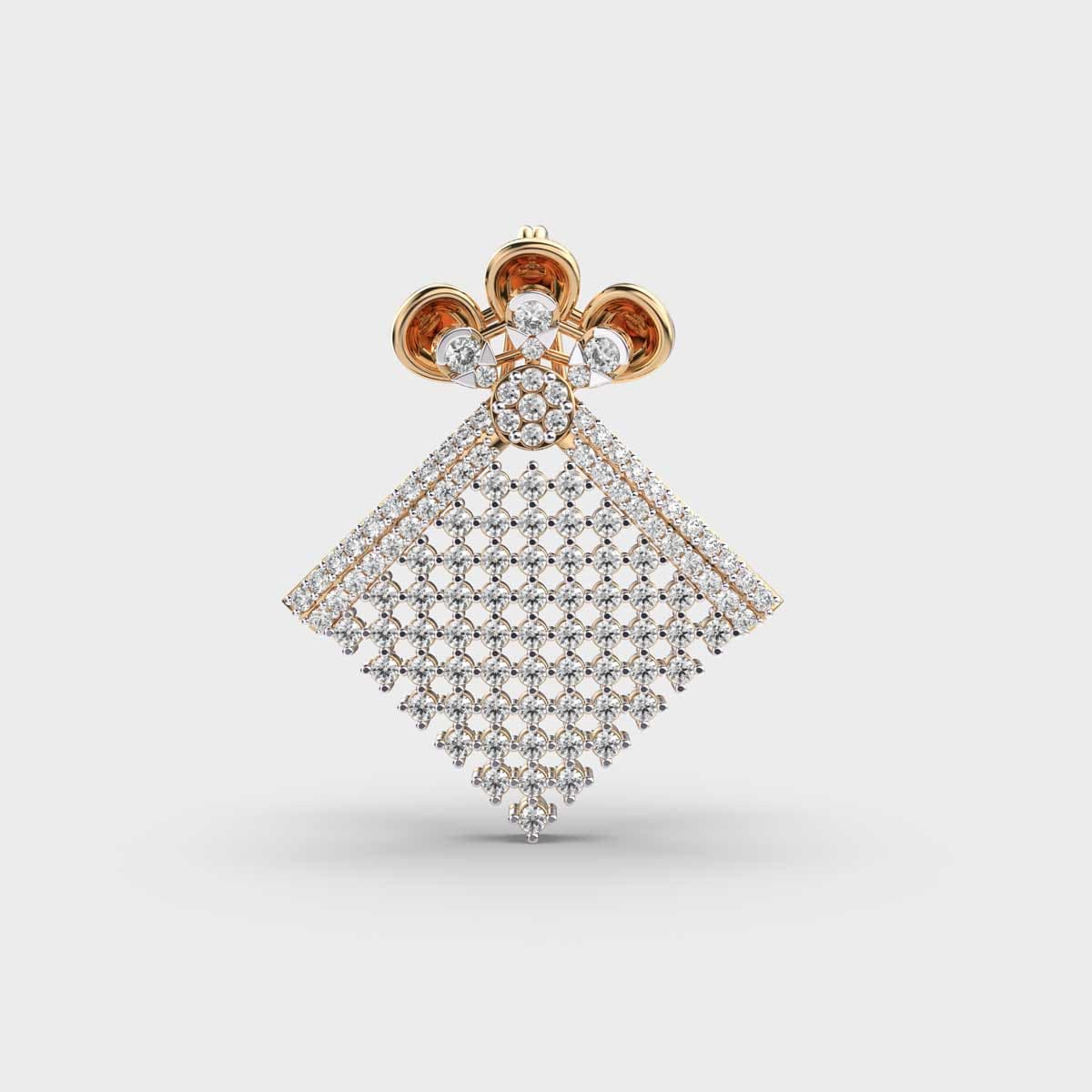 Celestial Stars Diamond Encrusted Pendant (Without Chain)