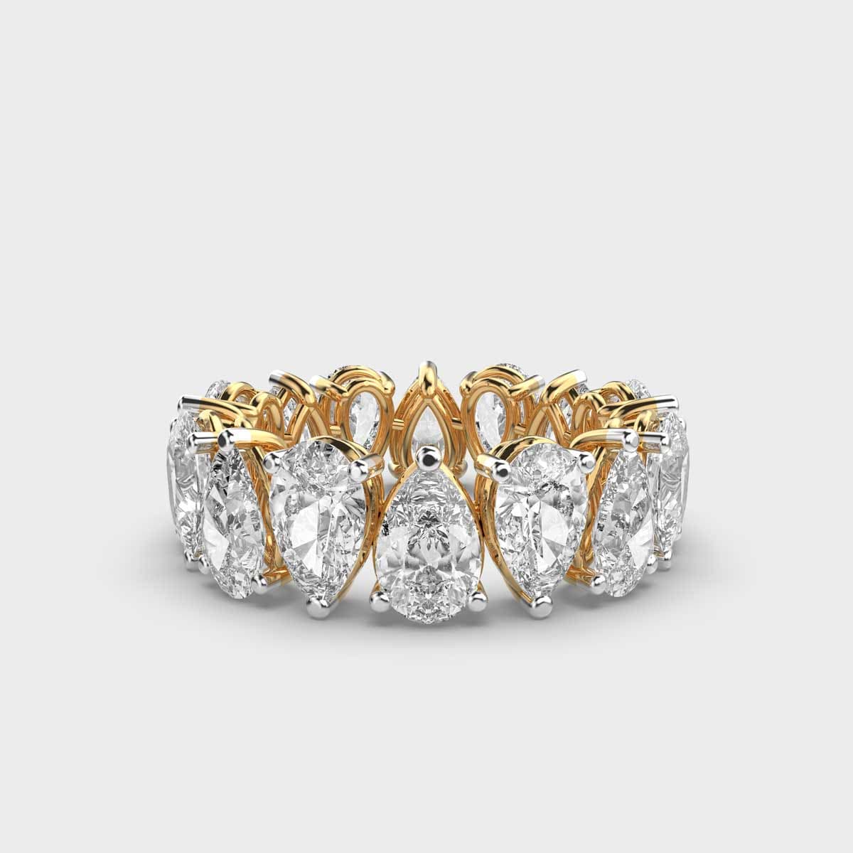 Evershine Pear Eternity Band Ring for Women