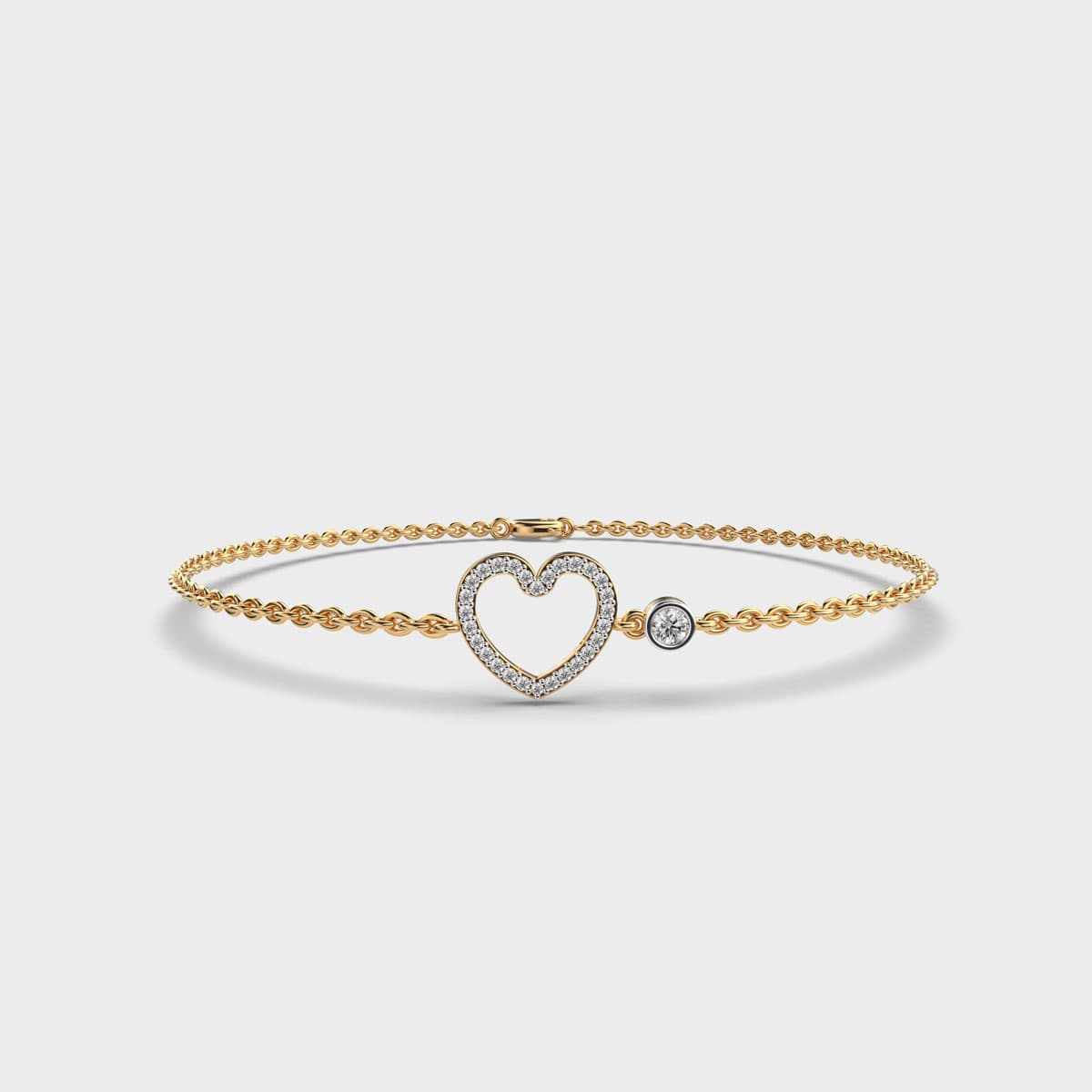 All Hearts Together Diamond Bracelet