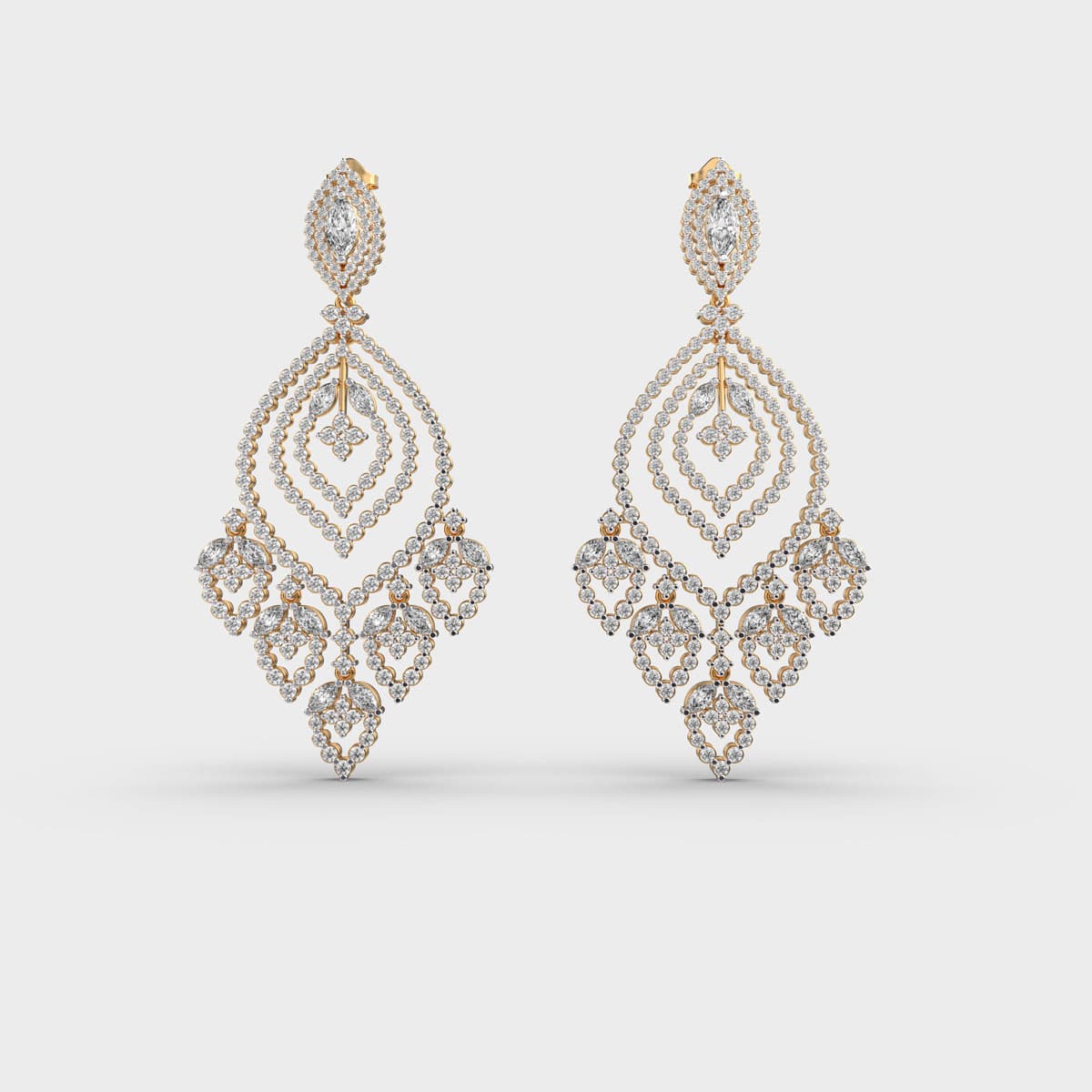 Glimmering Royal Diamond Dangler Earrings
