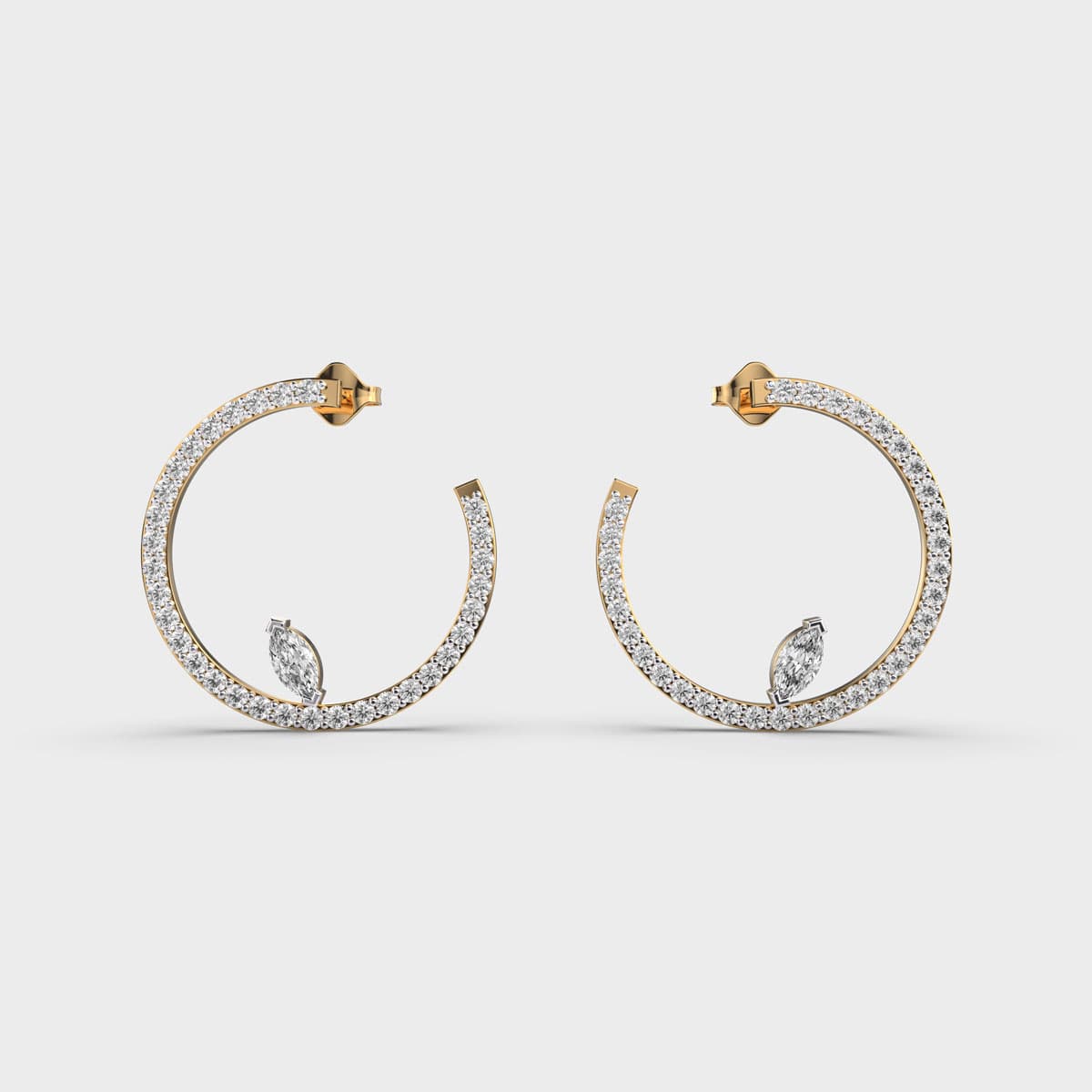 Light All The Way Diamond Ear Hoops