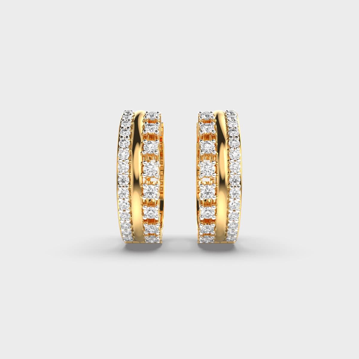 Shimmering Circle Sphere Diamond Earrings