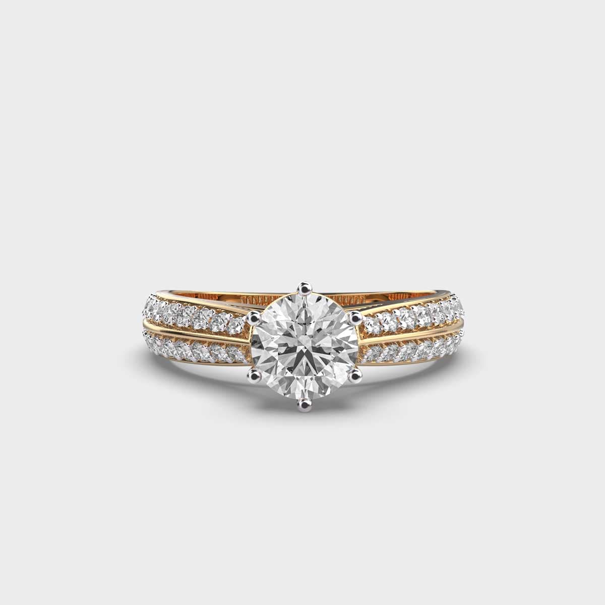 Aurora Borrelia's Round Diamond Ring